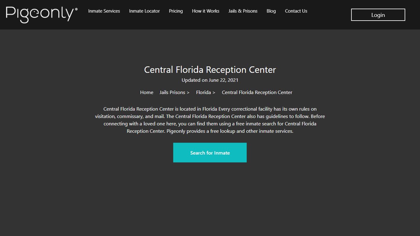 Central Florida Reception Center Inmate Search | Florida